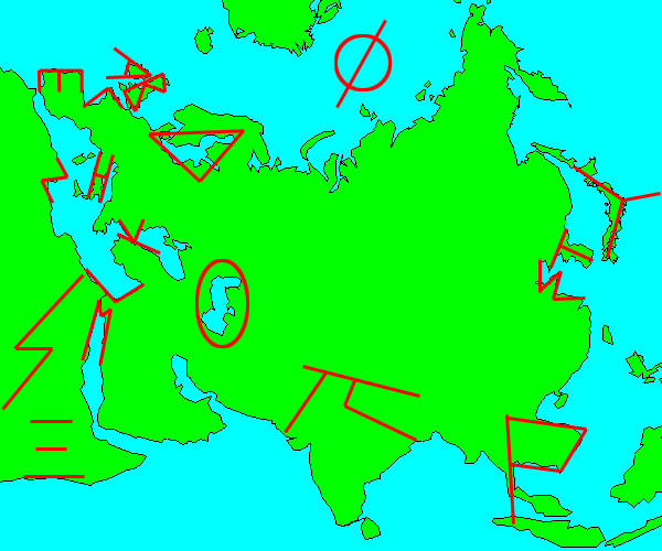 アルファベットと世界地図
